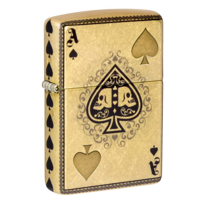 Benzínový zapalovač Zippo Ace of Skulls Design