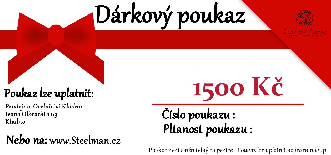 Dárkový poukaz 1500 Kč