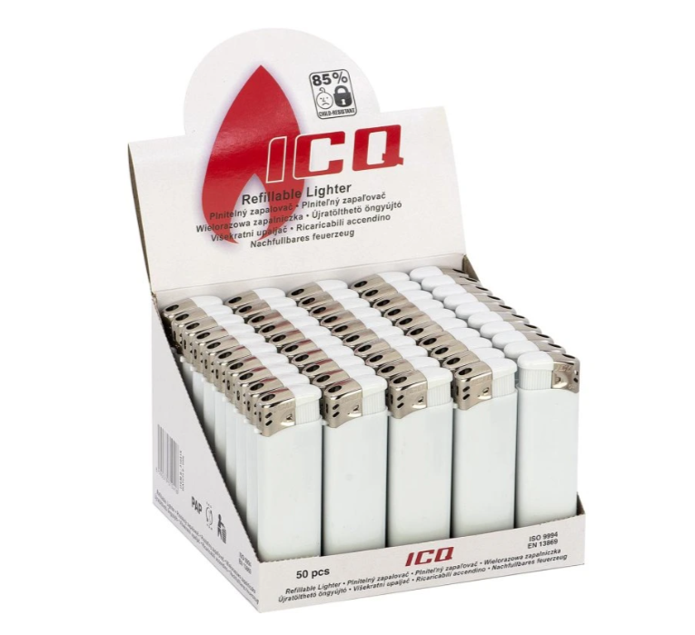 31041X Zapalovač ICQ XHD007 HC White