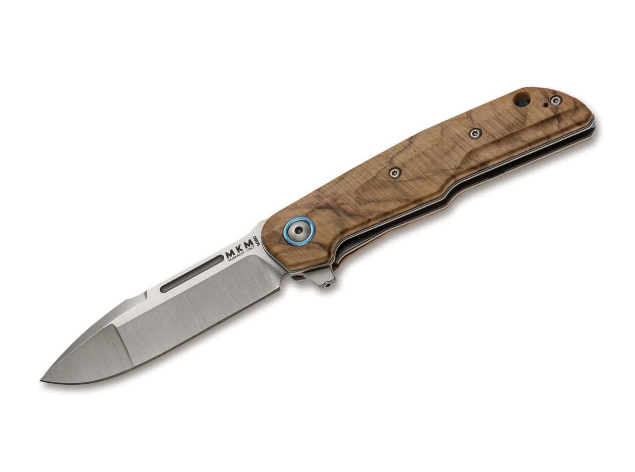 Kapesní nůž MKM Clap Olive Wood Titanium Bolster