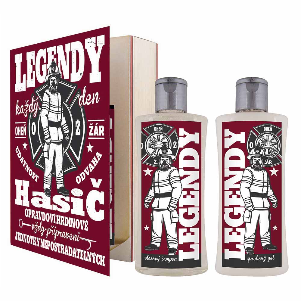 Kosmetická sada kniha pro hasiče – gel 200 ml a šampon 200 ml