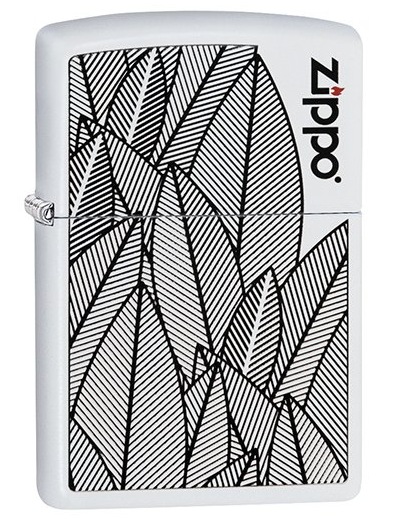Benzínový zapalovač Zippo Logo Leaves