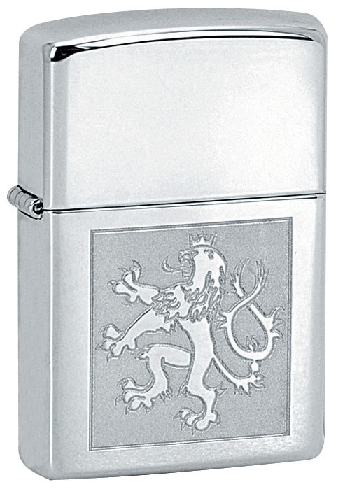 Benzínový zapalovač Zippo Czech Lion in Square 22650
