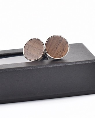 Dřevěný motýlek s manžetovými knoflíčky 709037