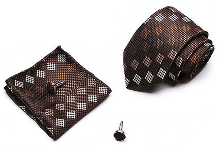 Kravata, manžetové knoflíčky a kapesníček 7081-34