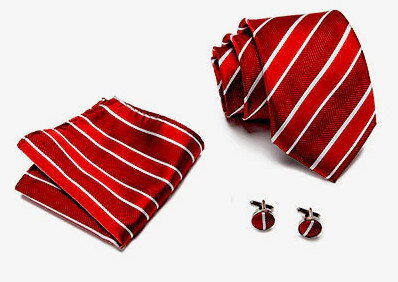 Kravata, manžetové knoflíčky a kapesníček 7081-37