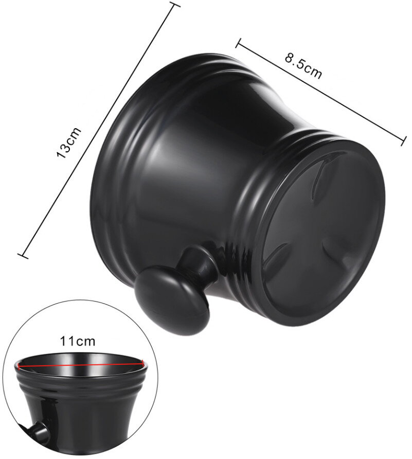 Miska na holení s rukojetí M12 černá