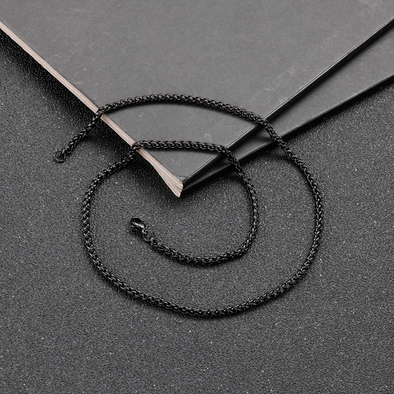 Řetízek z chirurgické oceli Keel 3mm Black NC-153B
