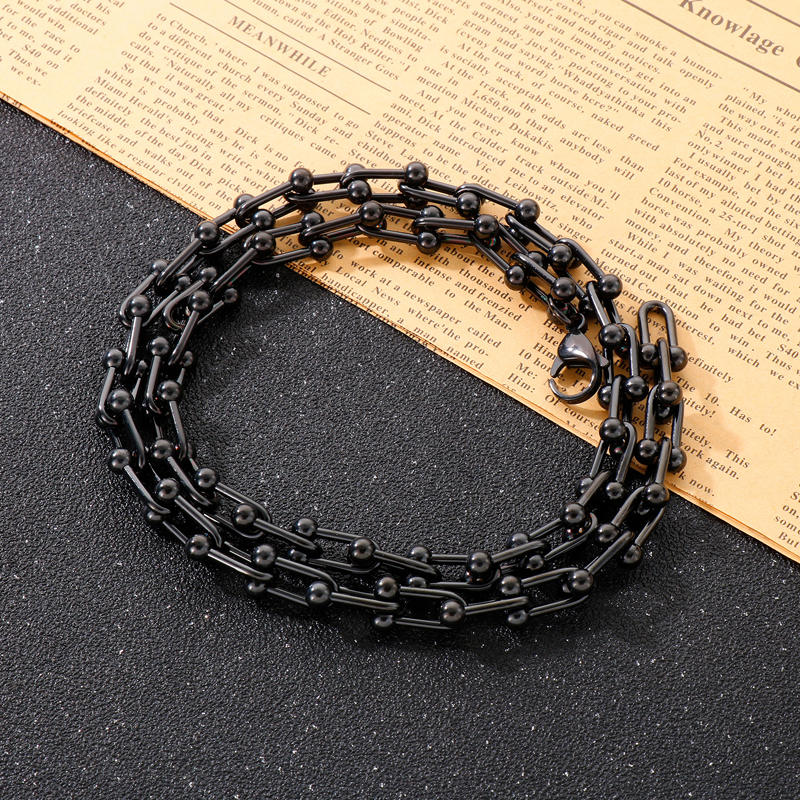 Netradiční řetěz Vintage design Black NH32061607