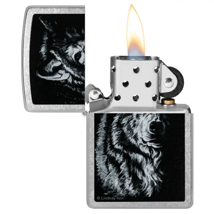 Benzínový zapalovač Zippo Lindsay Kivi - Shadow Wolf