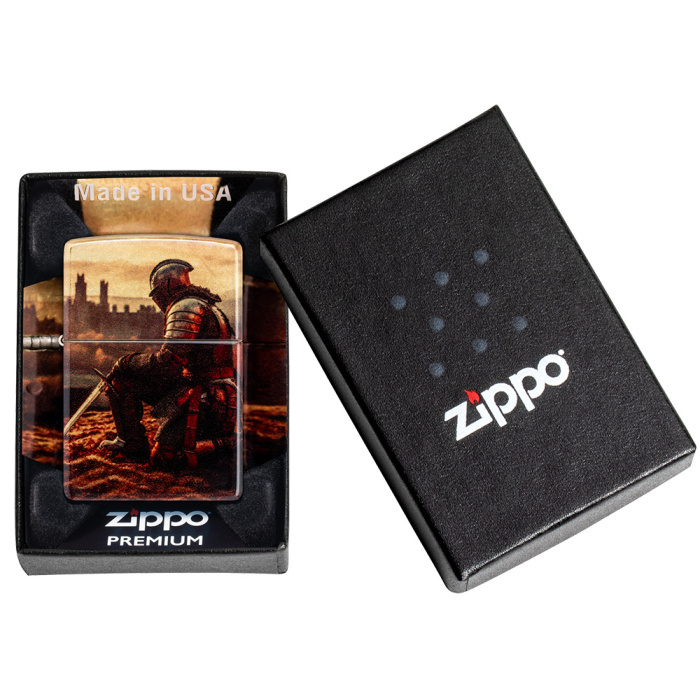 Benzínový zapalovač Zippo Knight Design