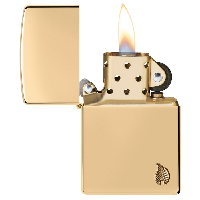 Benzínový zapalovač Zippo Armor® High Polish Brass Flame Design