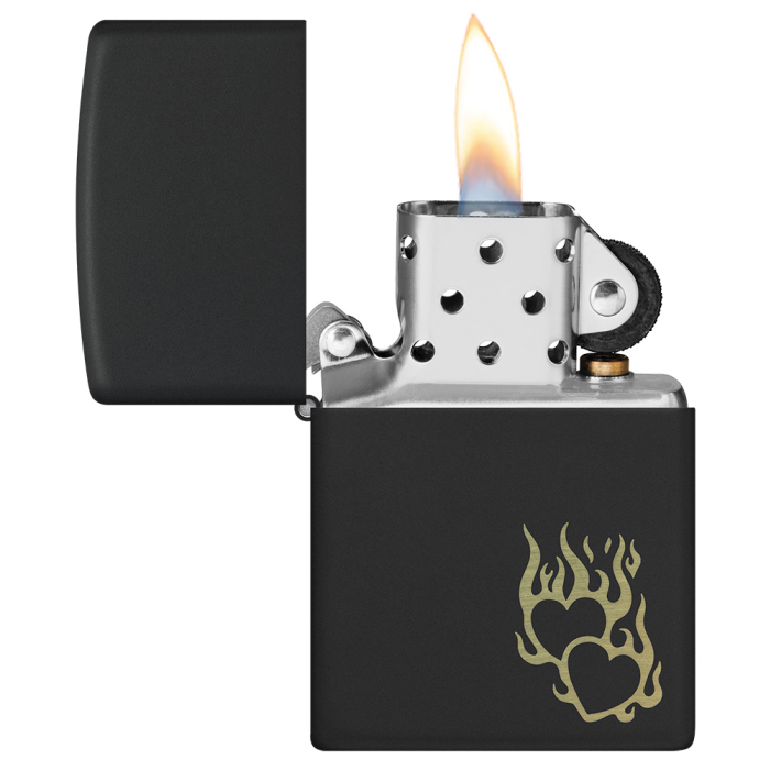 Benzínový zapalovač Zippo Fire Heart Design