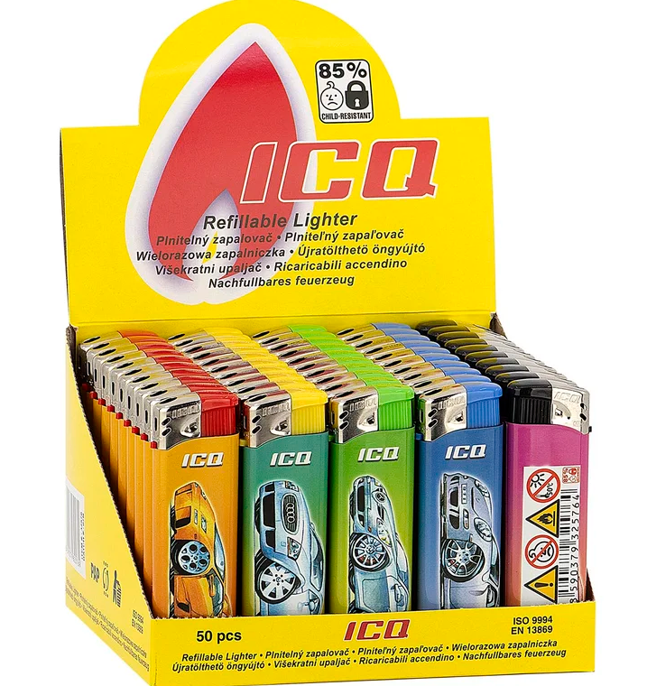 Zapalovač ICQ XHD007 Cartoon Cars