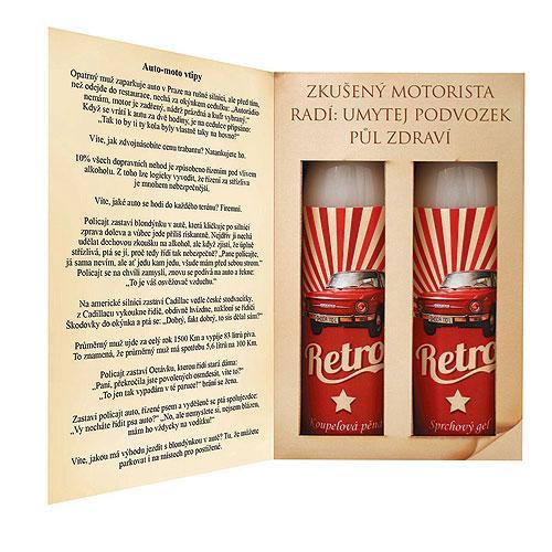 Sada retro kniha pro muže – gel 200 ml a lázeň 200 ml
