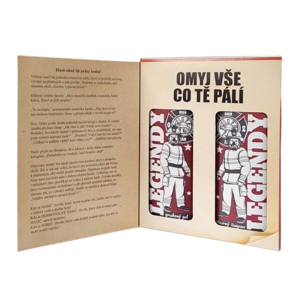 Kosmetická sada kniha pro hasiče – gel 200 ml a šampon 200 ml