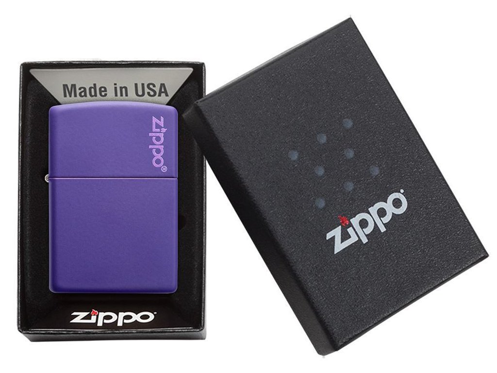 Benzínový zapalovač Zippo Purple Matte Zippo Logo
