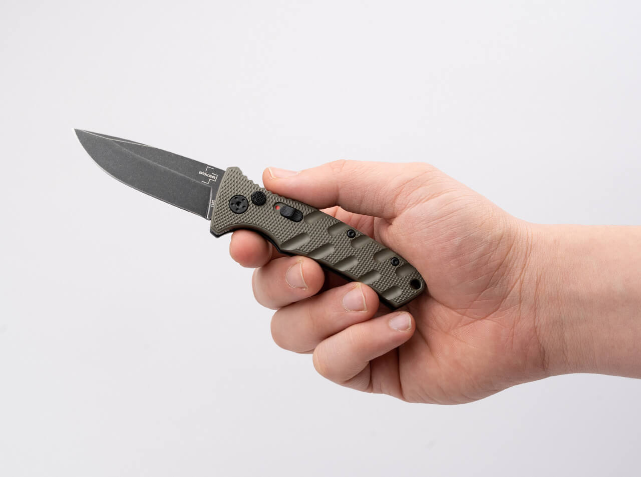 Kapesní nůž Böker BHQ Mini Strike Droppoint OD Green