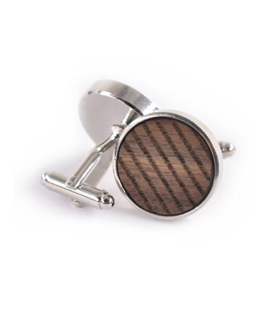 Dřevěný motýlek s kapesníčkem a manžetovými knoflíčky 709054 