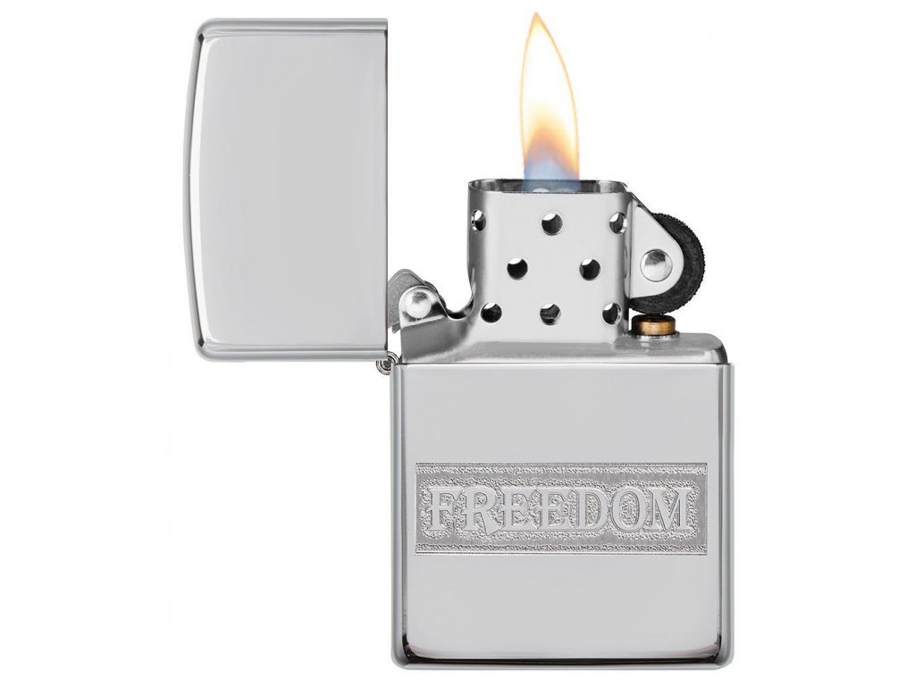 Benzínový zapalovač Zippo Etched Freedom Design