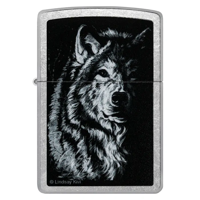 Benzínový zapalovač Zippo Lindsay Kivi - Shadow Wolf