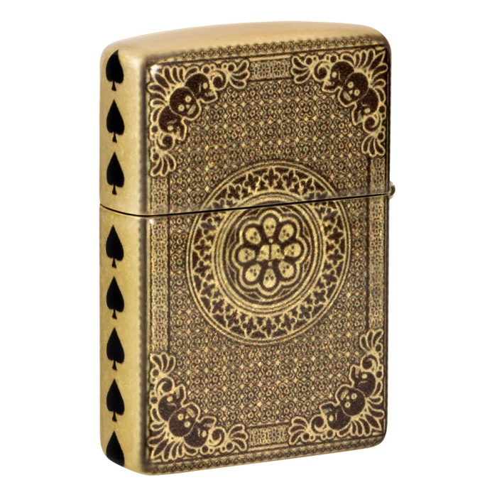 Benzínový zapalovač Zippo Ace of Skulls Design