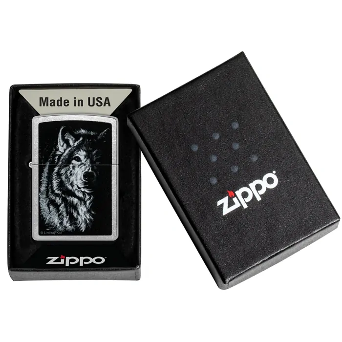 Benzínový zapalovač Zippo Lindsay Kivi - Shadow Wolf