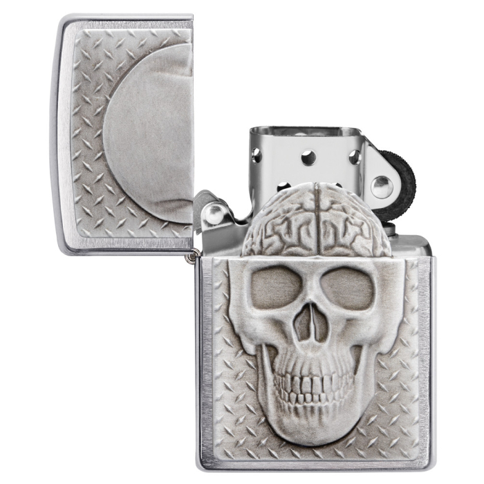 Zapalovač Zippo Skull with Brain Surprise