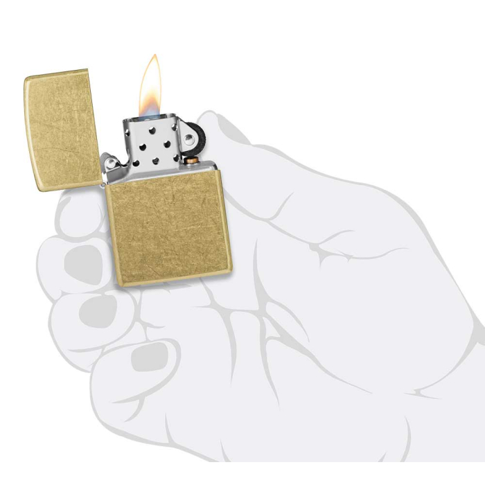 Benzínový zapalovač Zippo Street Brass