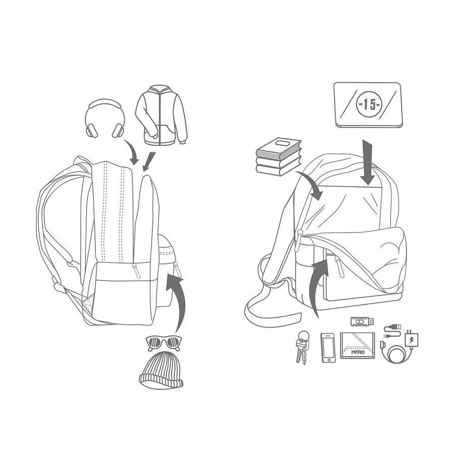 Batoh URBAN CLASSIC blue steel