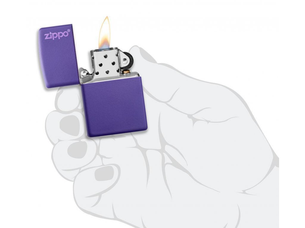 Benzínový zapalovač Zippo Purple Matte Zippo Logo