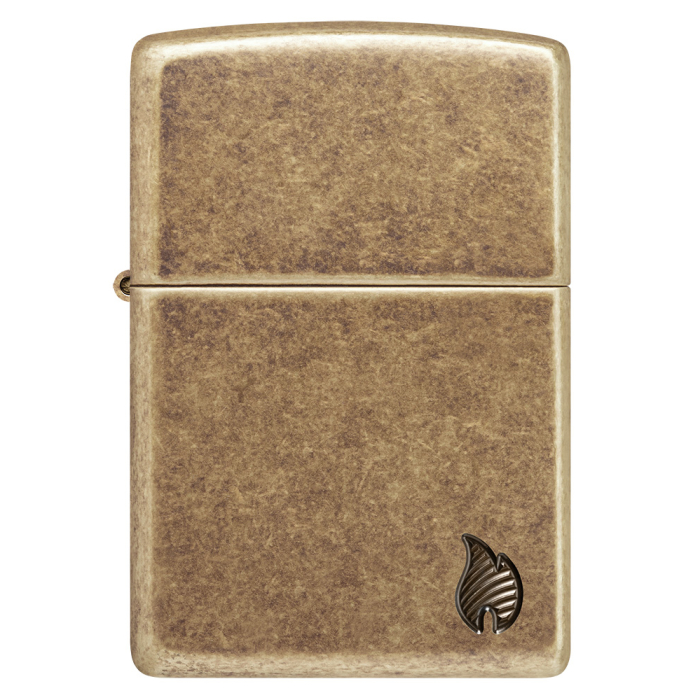 Benzínový zapalovač Zippo Armor® Antique Brass Flame Design