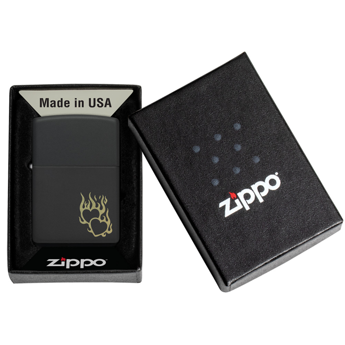 Benzínový zapalovač Zippo Fire Heart Design