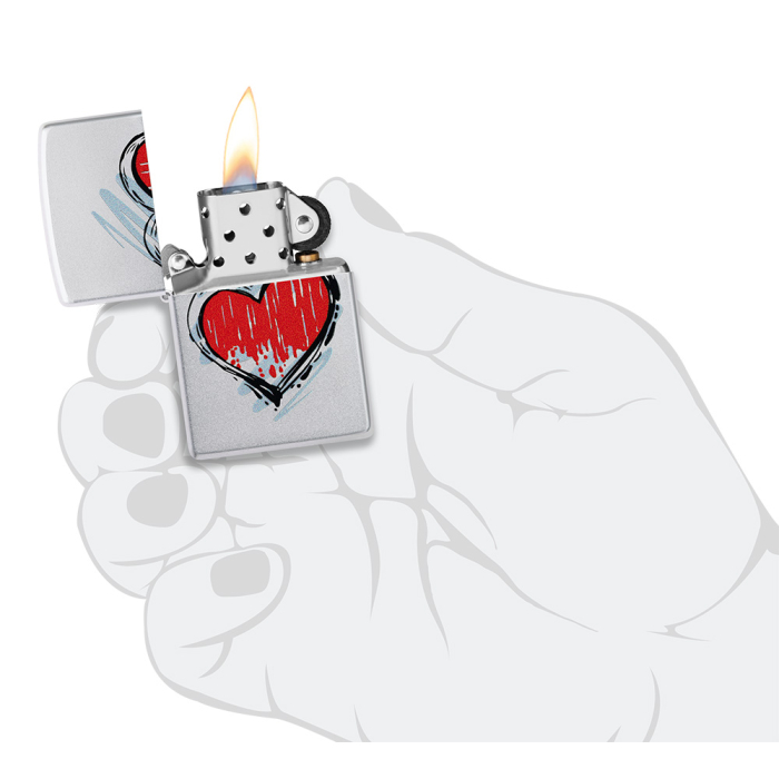 Benzínový zapalovač Zippo Heart Design