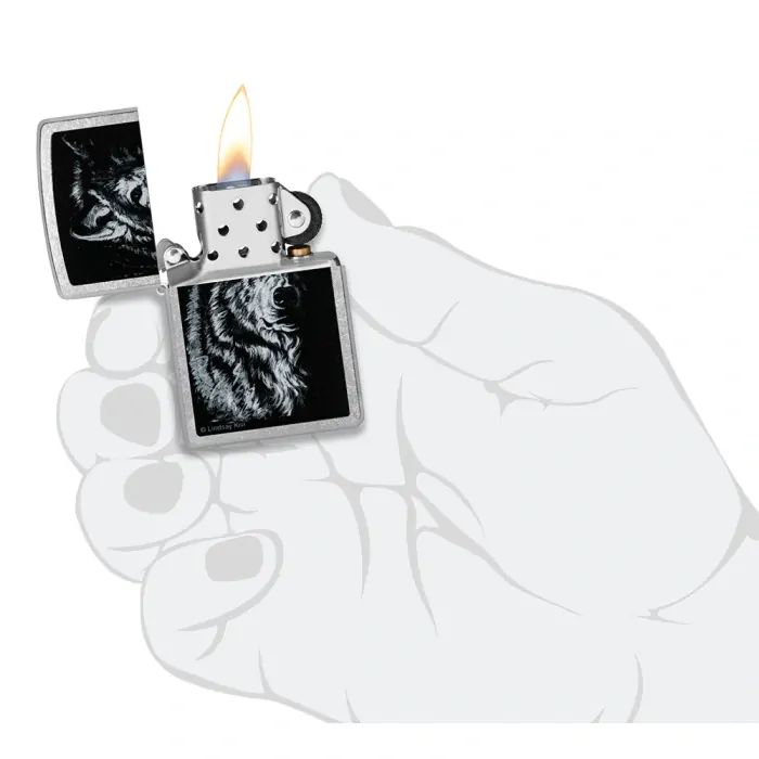 Benzínový zapalovač Zippo Lindsay Kivi - Shadow Wolf