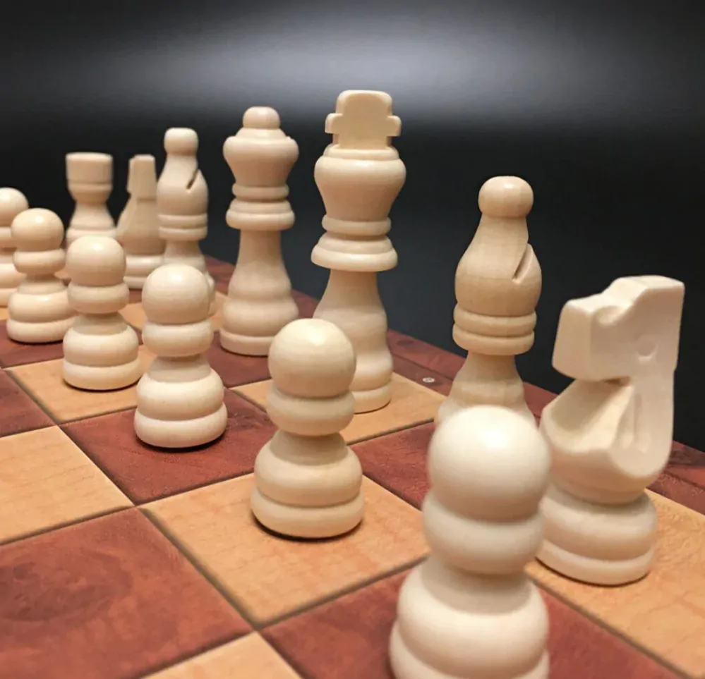 Šachy dřevěné 3v1 24x24cm SACH011