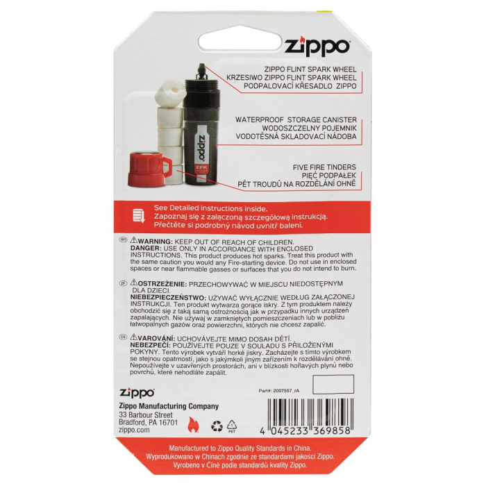 Nouzová sada Zippo k rozdělání ohně