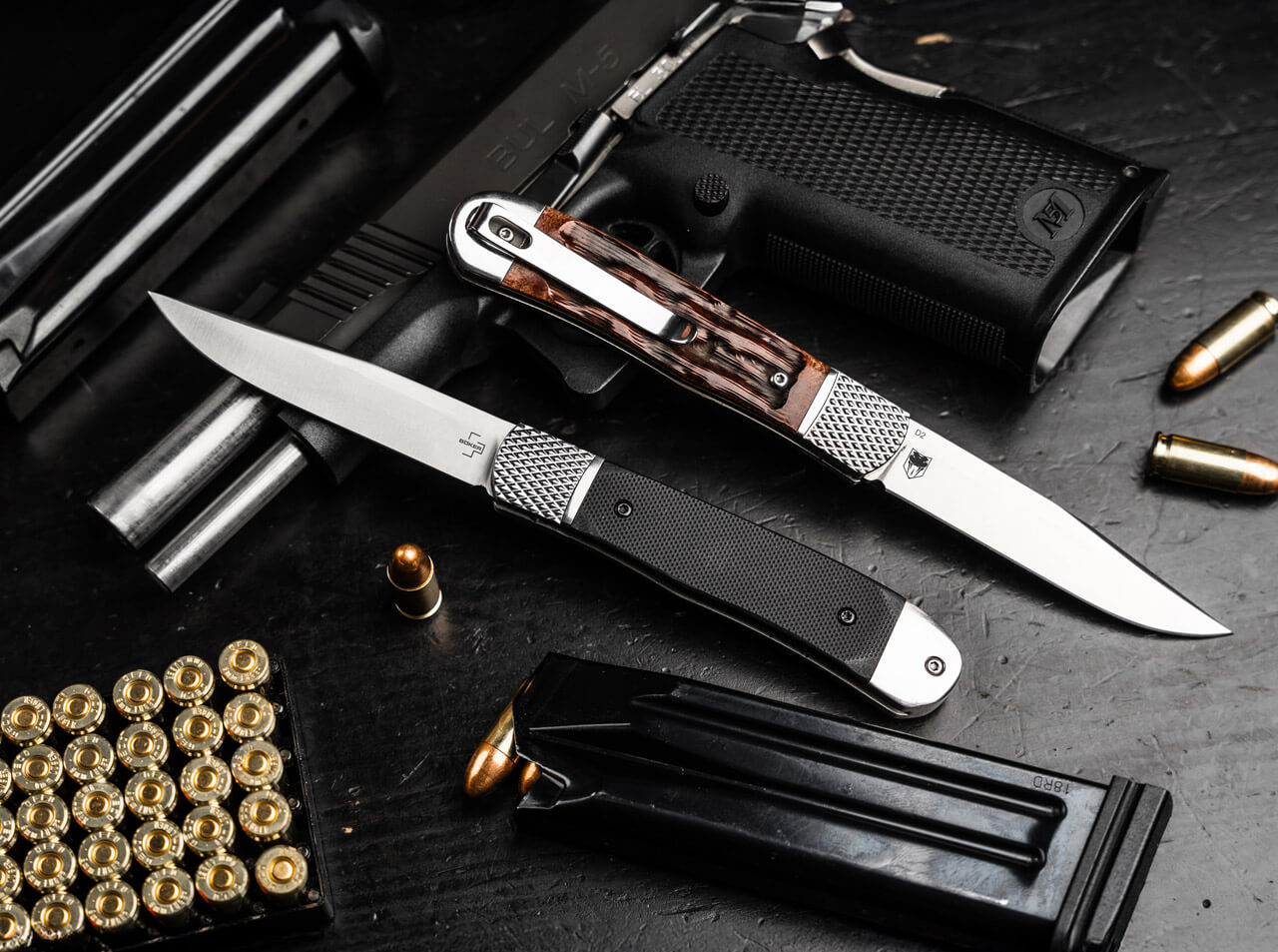 Kapesní nůž Hidden Release Trapper Appaloosa Bone