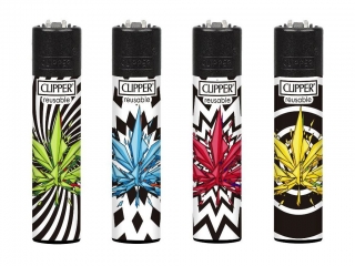 Zapalovač CLIPPER® Broken Leaves 4ks