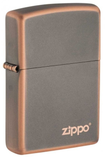 Benzínový zapalovač Zippo Rustic Bronze Zippo Logo
