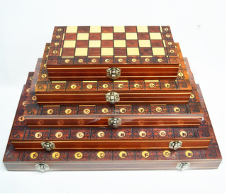 Šachy magnetické 3v1 24x24cm SACH010
