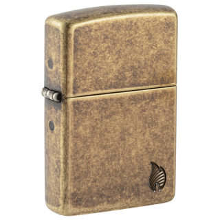 Benzínový zapalovač Zippo Armor® Antique Brass Flame Design