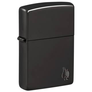 Benzínový zapalovač Zippo Armor® High Polish Black Flame Design