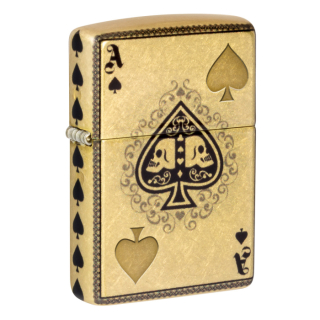 Benzínový zapalovač Zippo Ace of Skulls Design