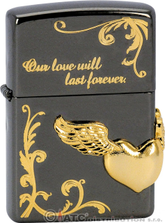 Benzínový zapalovač ZIPPO WING HEART TYPE 28185