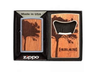 Zippo Zapalovač WOODCHUCK USA & Otvírák na lahve